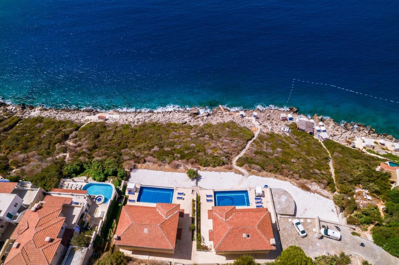 La Kumsal Denize Sifir Ve Ozel Havuzlu Dubleks Suit Kas Bagian luar foto