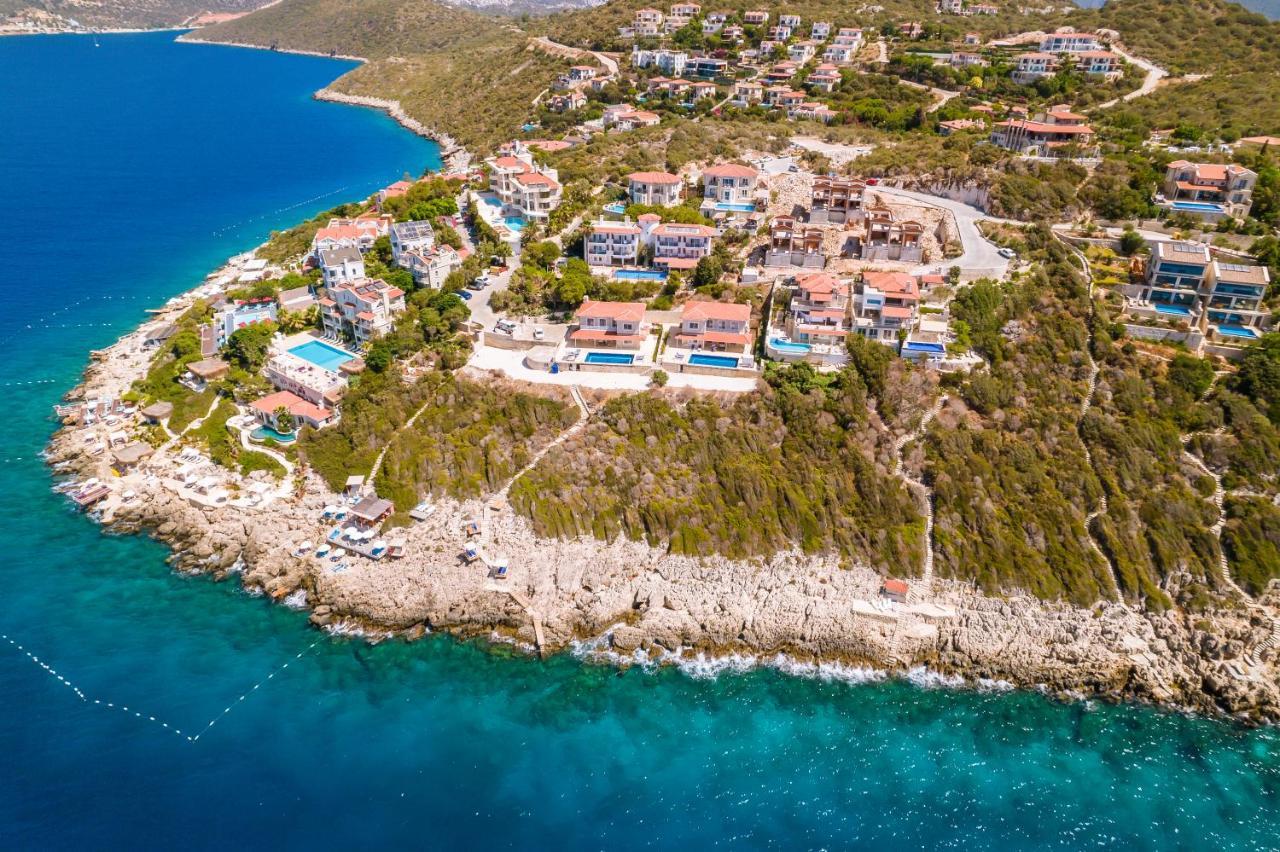 La Kumsal Denize Sifir Ve Ozel Havuzlu Dubleks Suit Kas Bagian luar foto